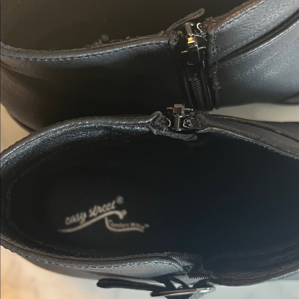 Easy Street Black Ankle Booties with Buckle Size 7.5. Look new - Picture 2 of 7